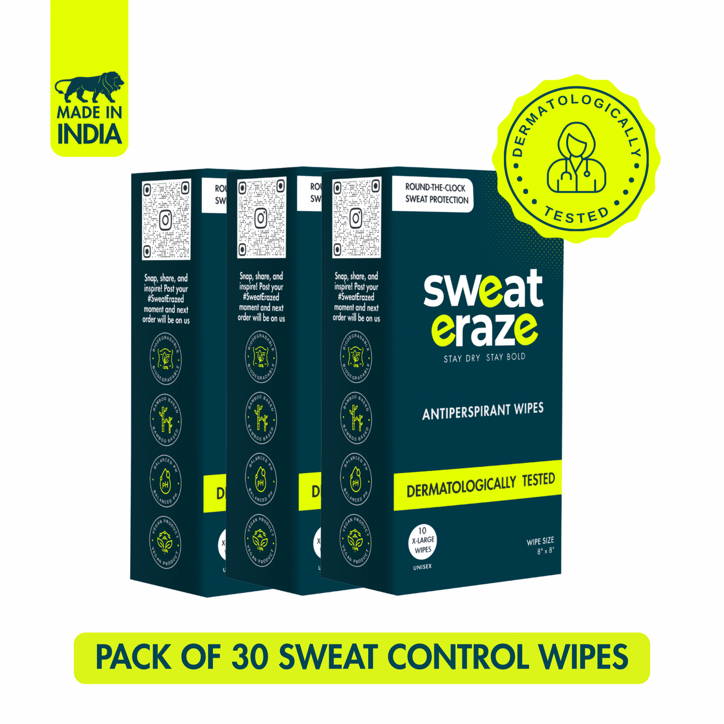 Sweat Eraze DryLock Sweat Control Wipes